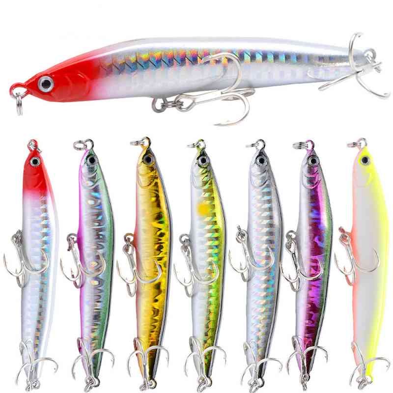 2pc 9.5cm 19g long cast underwater pencil lure