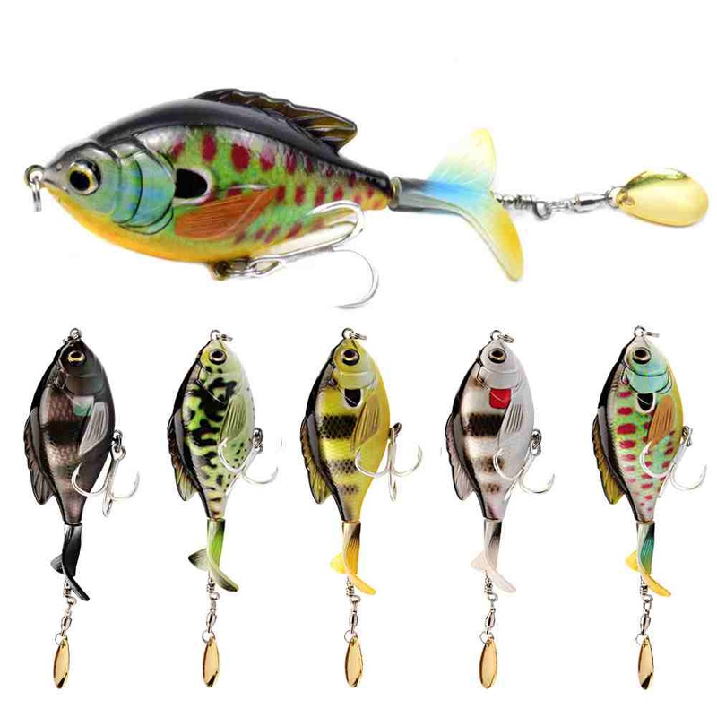 2pc 16.9g 9.5cm whopper plopper lure with spinner
