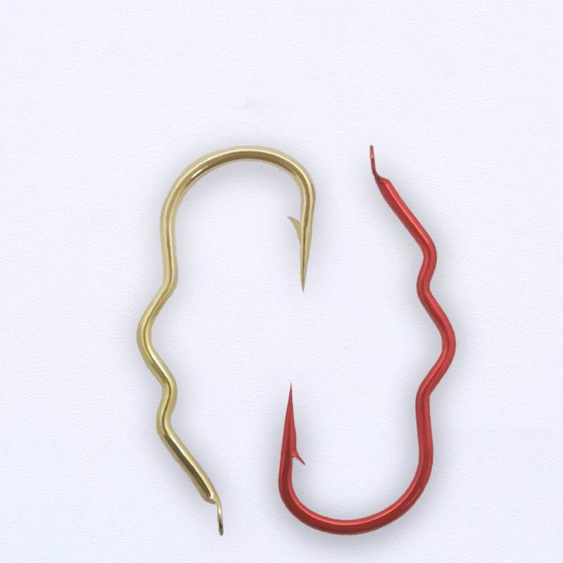 100 pcs Multi-bend automatic flipping bulk fishhook