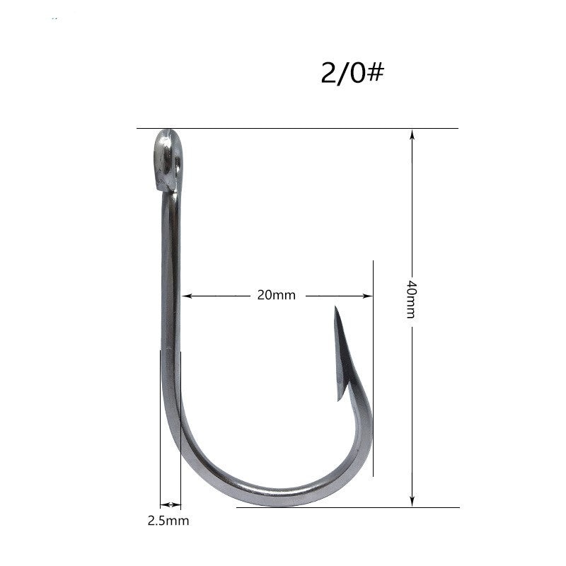 100pcs large stainless steel sea fishing hook