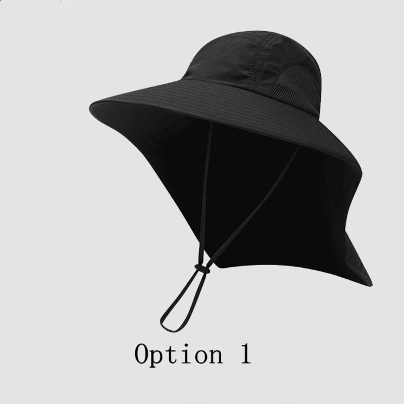 2 pcs Extended neck protection fishing hat