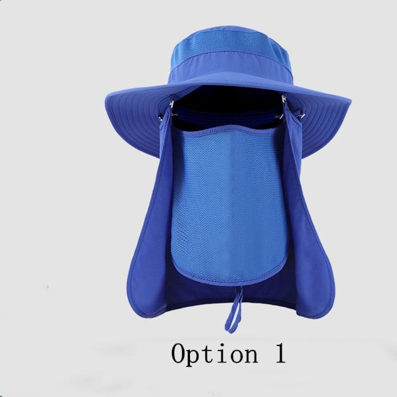 2 pcs sun protection breathable face covering hat