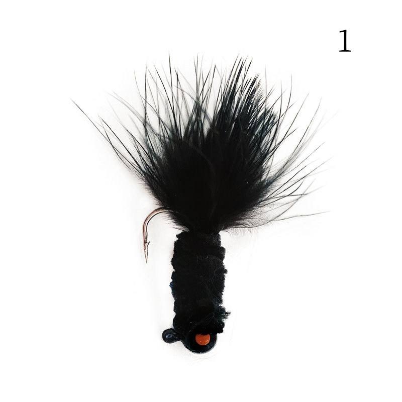10 pc Colorful feather bait tied to JIG hook