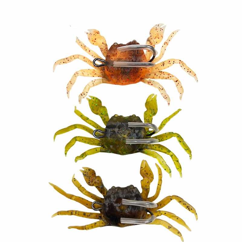 2 pc 10cm 34g Soft Crab Plastic Lures with Hook