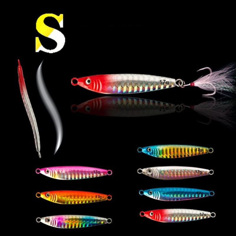 2 pc 25/30/40/60/80g  S-shaped Jig fishing lure