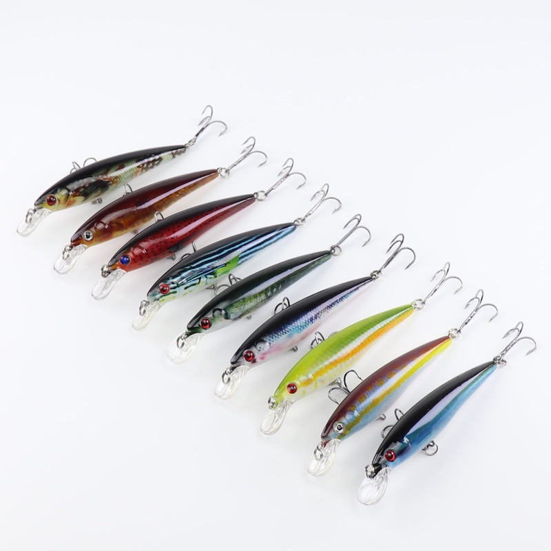 2 pcs 11cm 11.5g floating painted minnow lures