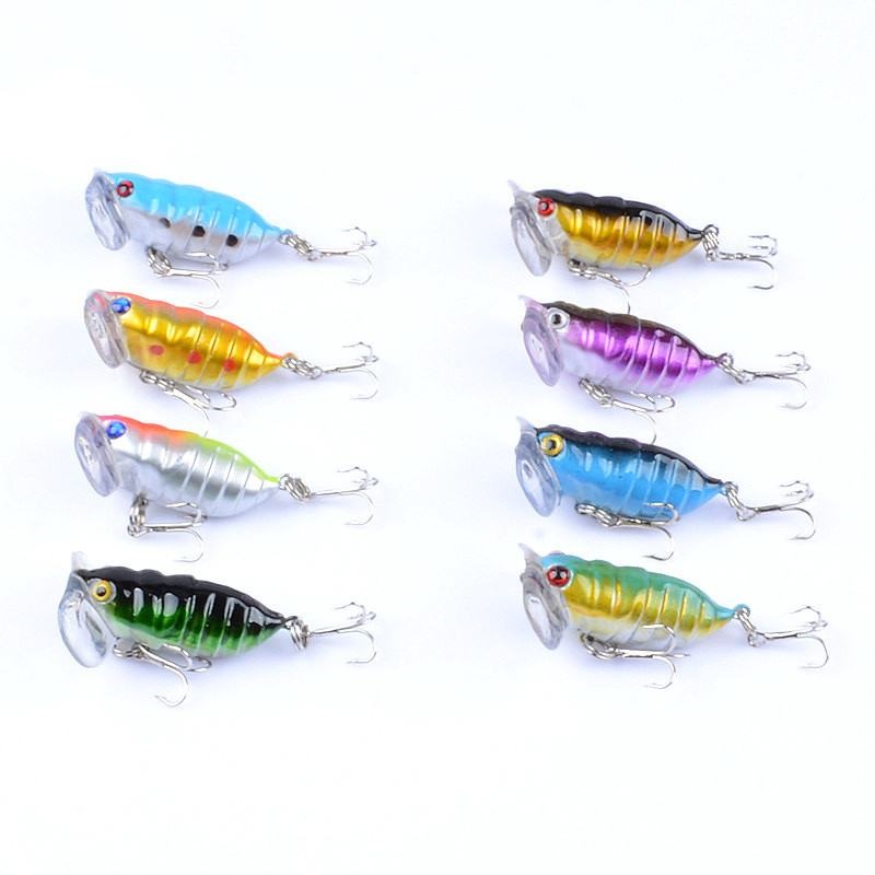 2 pcs 4CM 4.4G popper Fishing Lures