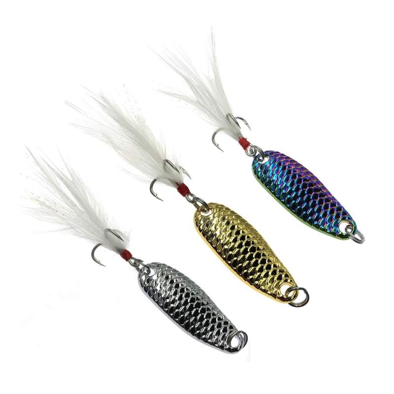 2 pcs Dragon scale metal spoon lure