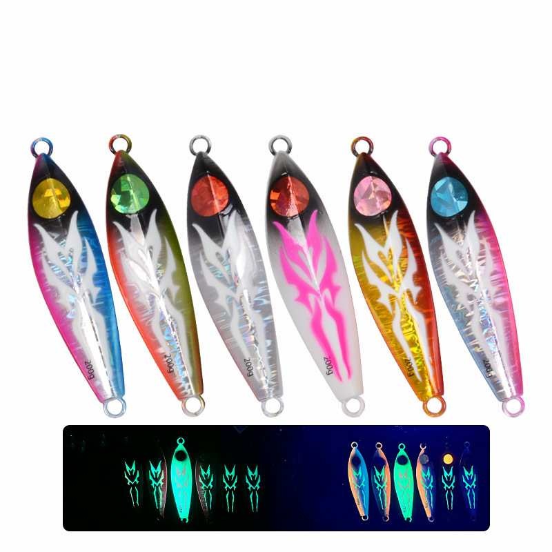 2pc 80/120/150/200g UV luminous jig lure