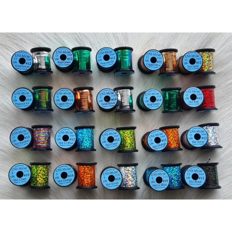 Uni-Mylar Flat Holographic Tinsel 20-Spool Combo Pak