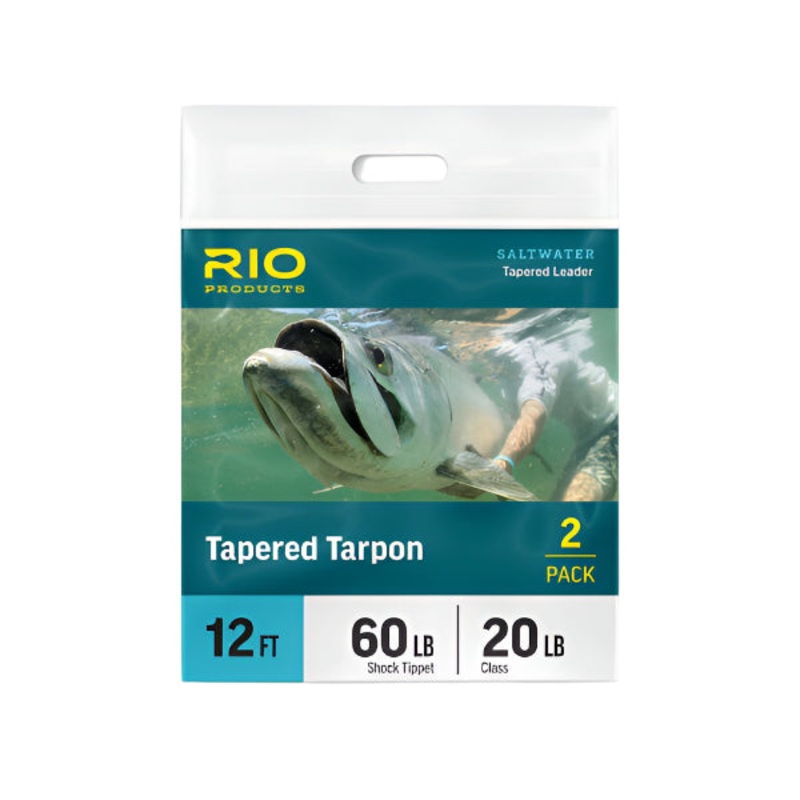 Rio Tapered Tarpon 12-Foot Leader With Fluorocarbon Shock Tippet
