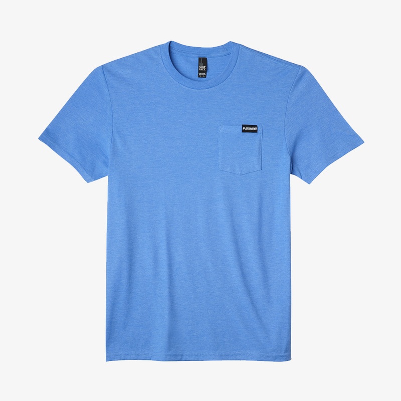 M’s Sage Logo Pocket Tee Heather Royal