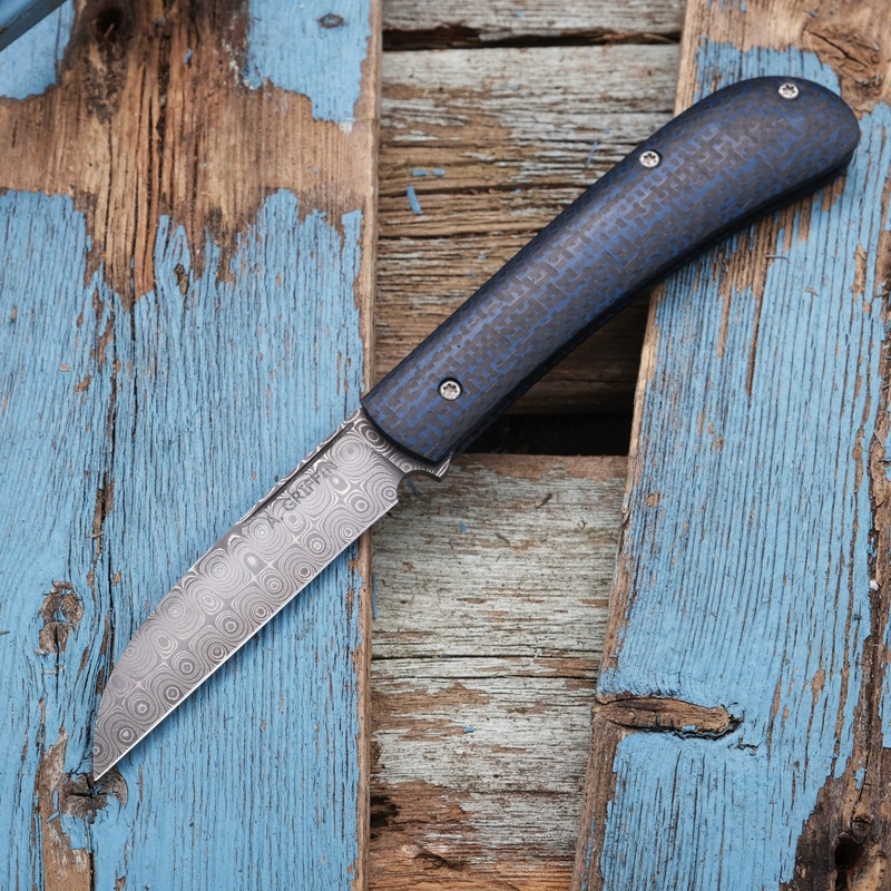 Anthony Griffin blue Carbon Fiber Slipjoint