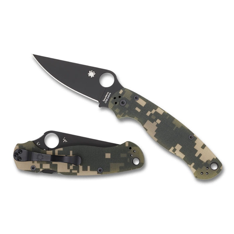 Spyderco PARA MILITARY 2 G-10 CAMO/BLACK BLADE C81GPCMOBK2