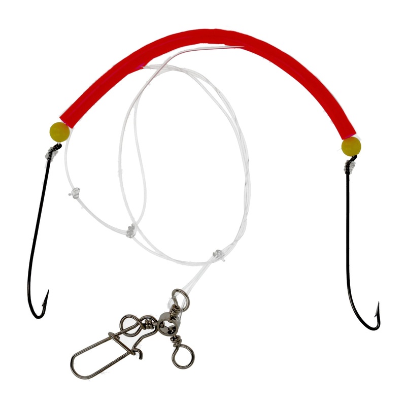 Lazer Flounder Double Hook Red Tubing
