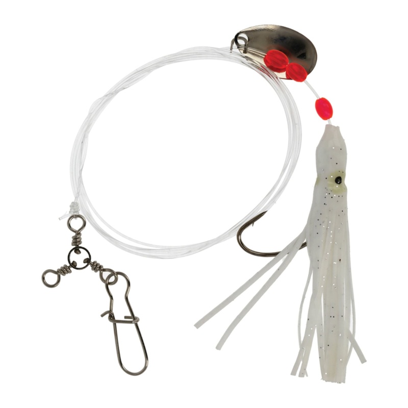 Lazer Fluke Spinner White/Glitter