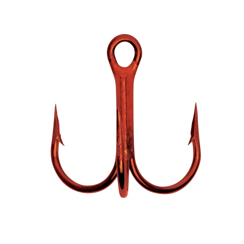 2X Treble Reg Shank Red