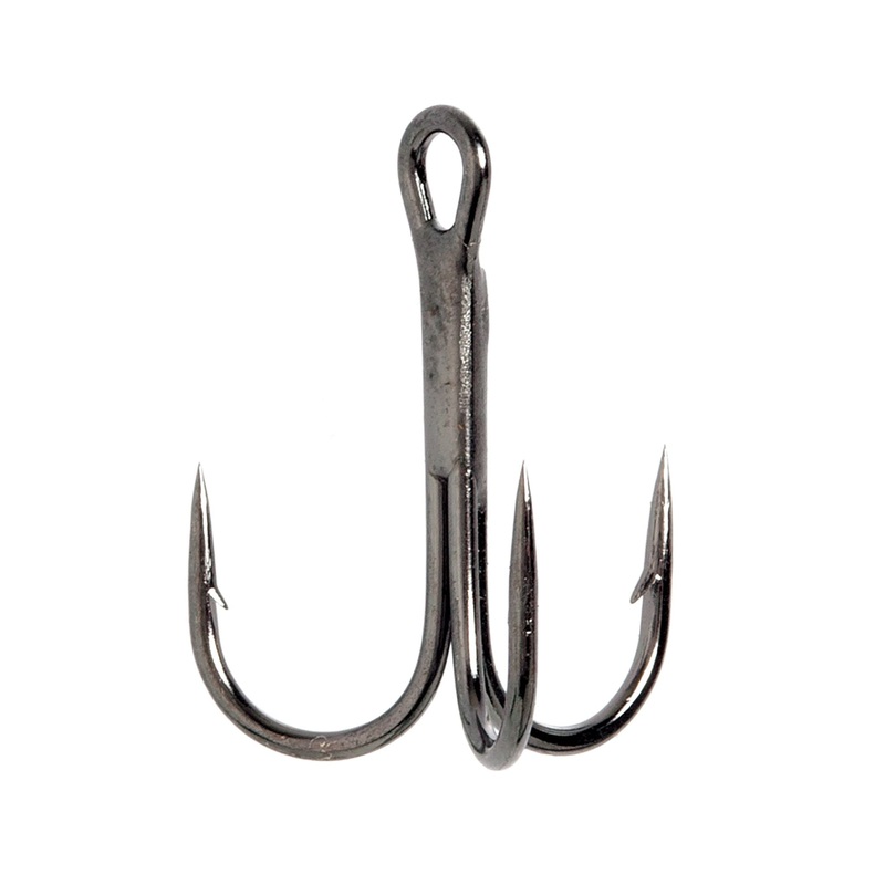 3X Strong Round Bend Treble Hook Nickel