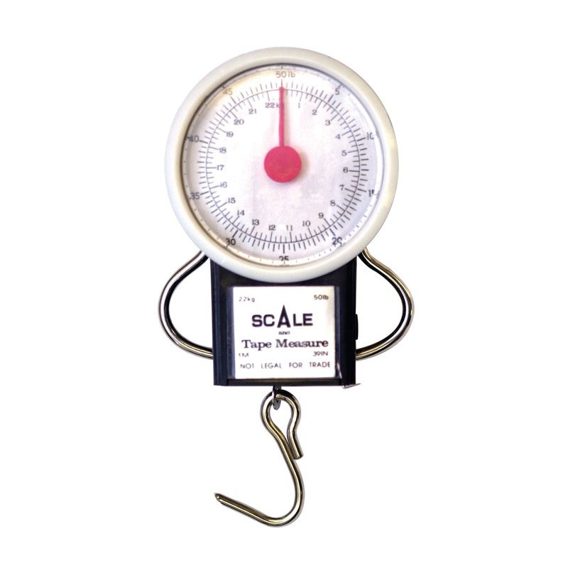 50 Lb Dial Scale W Tape Measure