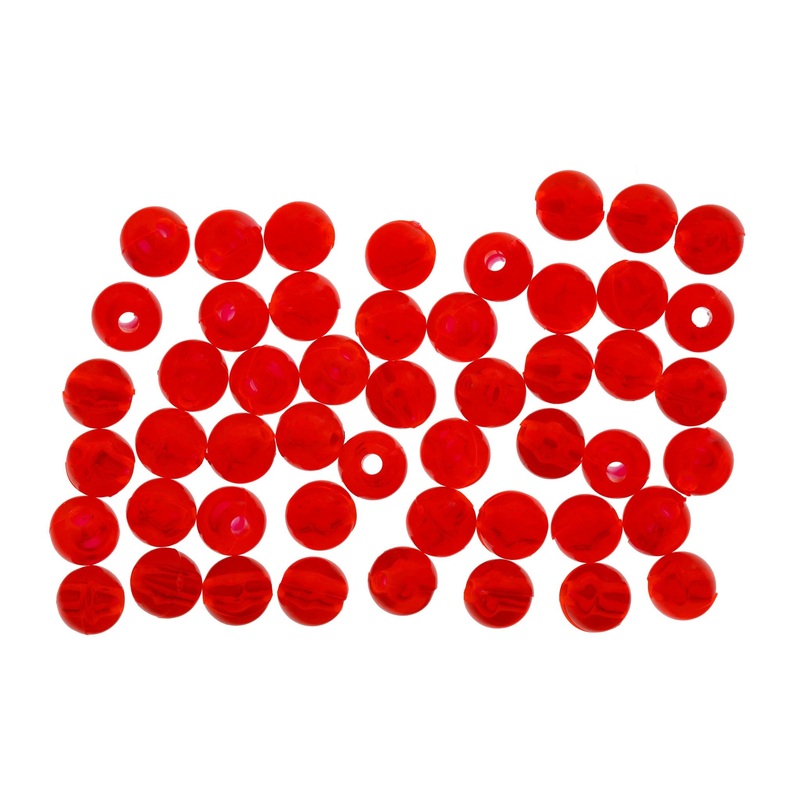 6 Mm Red Beads 50 Per Retail