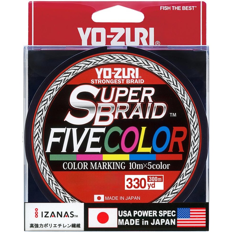 Yo-Zuri Super Braid Five Color – 330 Yard Spool
