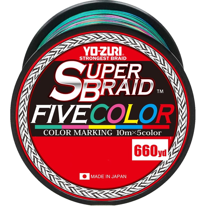 Yo-Zuri Super Braid Five Color – 660 Yard Spool