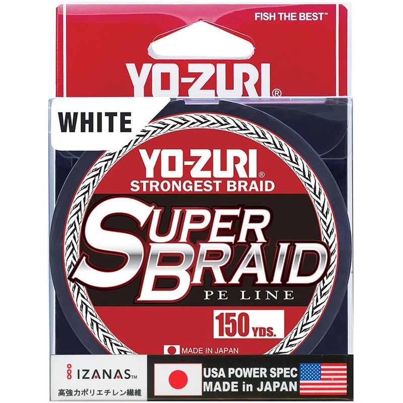 Yo-Zuri SuperBraid White – 150 Yard Spool