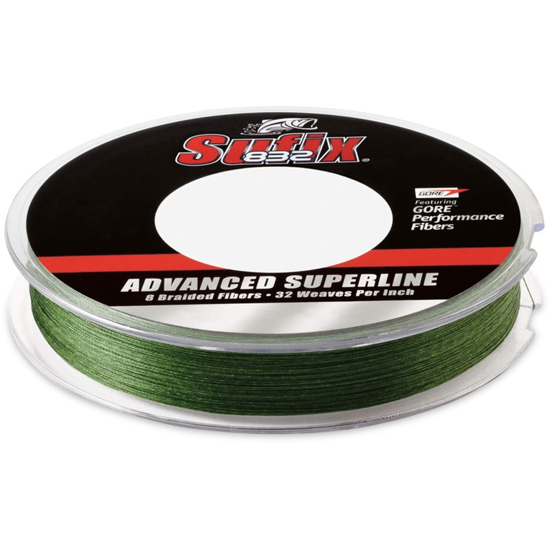 Sufix 832 Advanced Superline Low-Vis Green Braided Line – 150 Yard Standard Spool