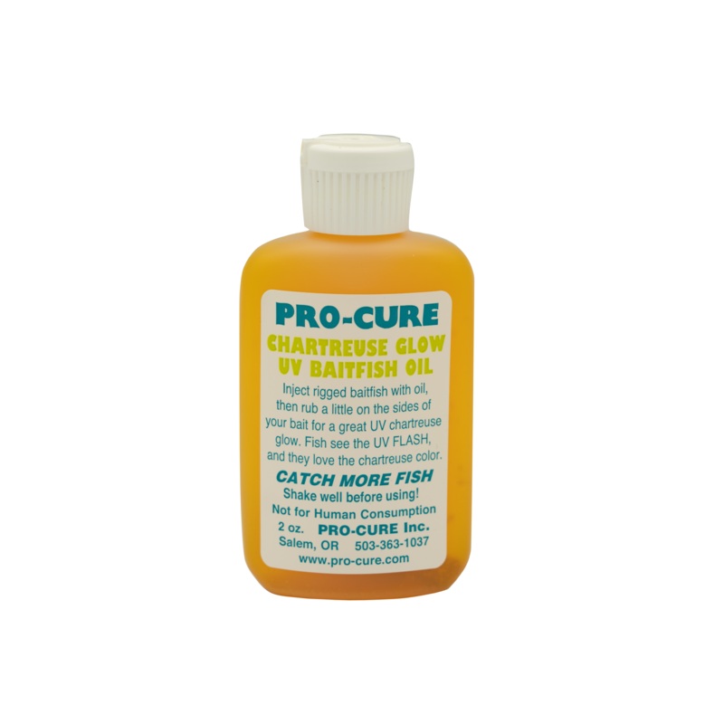 Pro-Cure Chartreuse Glow UV Baitfish Oil 2 oz.
