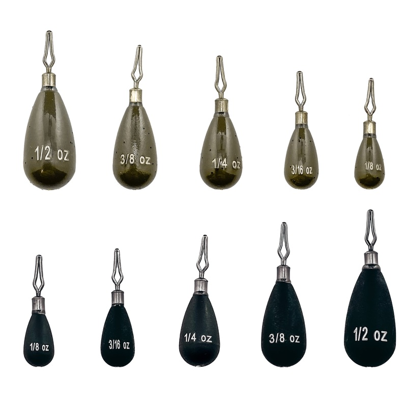 Departure Outdoors Tungsten Tear Drop – Drop Shot Weights – 5 Pack